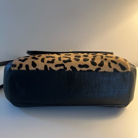 Coach Park Ocelot Hair Calf Leather Flap Satchel Shoulder Bag - Picture 6 of 8